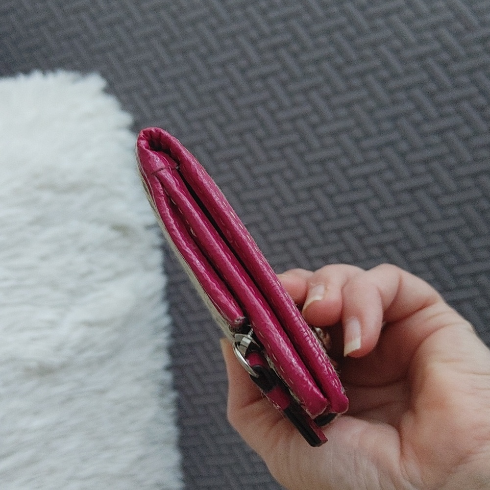 Coach Watermelon Snap Monogram Wallet Scribble F47664 Gem